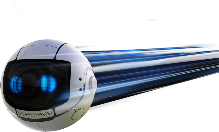 le robot entre dans le téléviseur