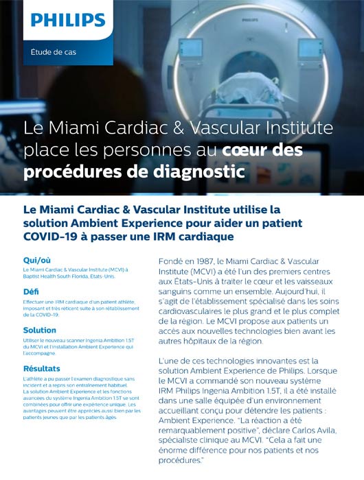 Experience ambiante apercu du Miami Cardiac Vascular Institute