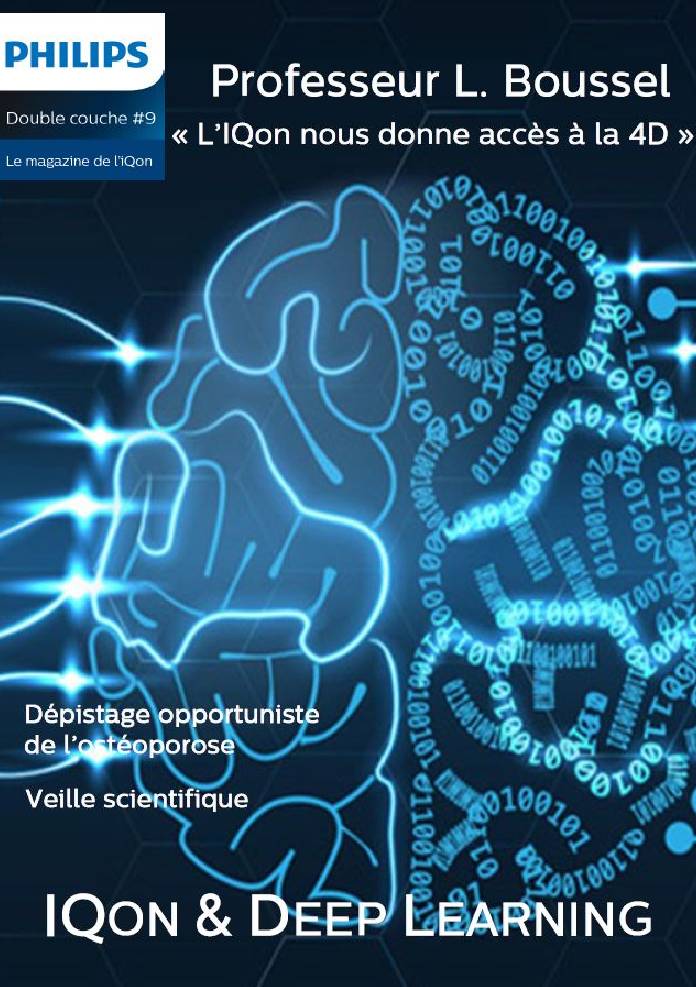 une couverture de magazine avec un cerveau bleu et une lumière bleue