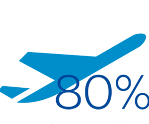 80% of major US airlines