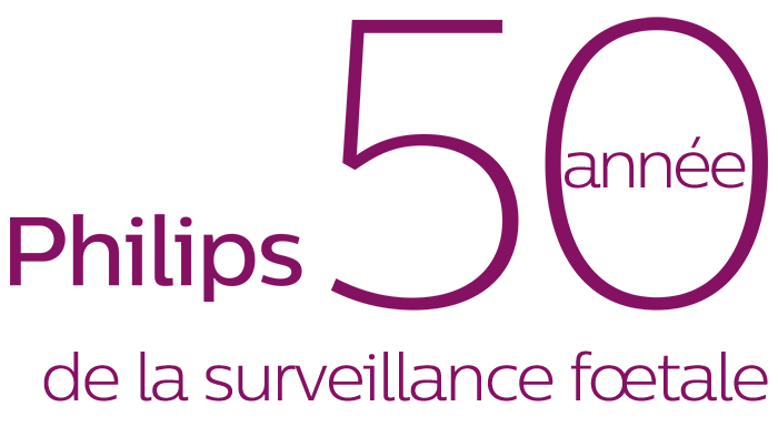 Logo Philips “50 ans de surveillance fœtale”