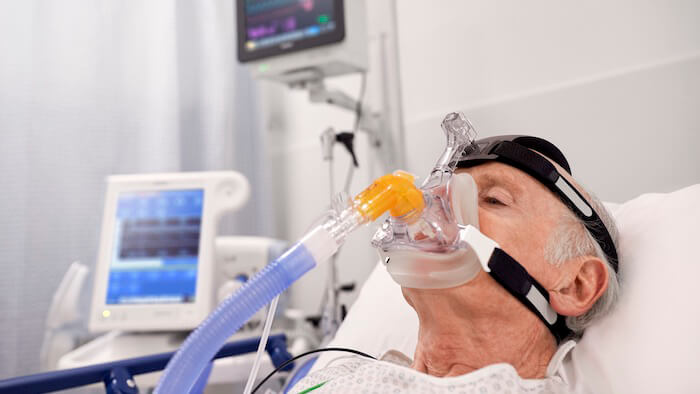 NIV patient with V60 Plus ventilator