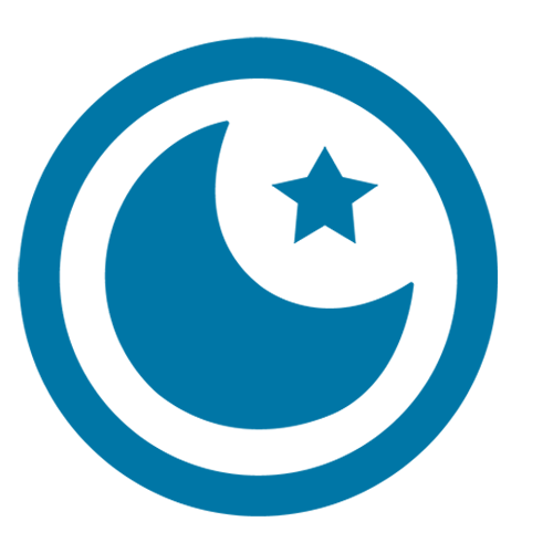Illustration représentant la lune et une étoile