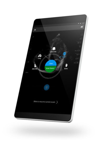 une tablette avec un écran allumé