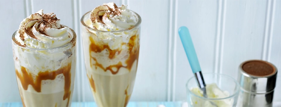 Café frappé au caramel
