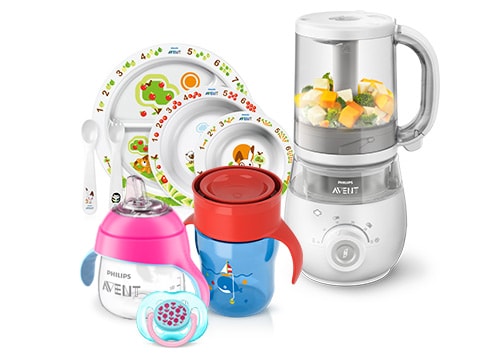 Produits pour jeunes enfants : tasses pour jeunes enfants et robot cuiseur-mixeur 
