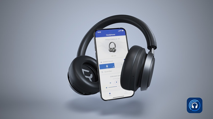 Casque Fidelio L4 connecté à l'application Philips Headphones