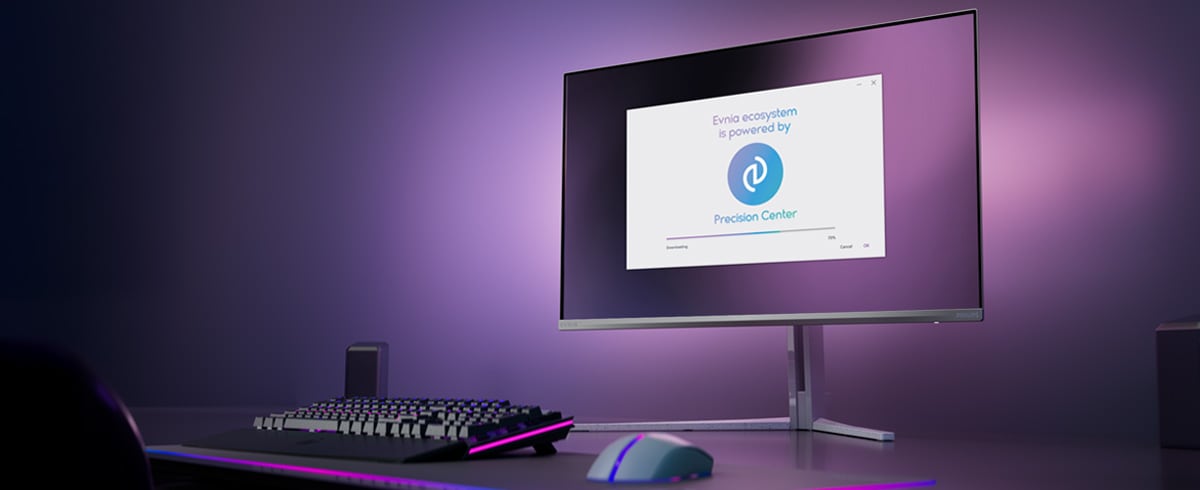 Configuration du moniteur Philips Evnia pour le Precision Center
