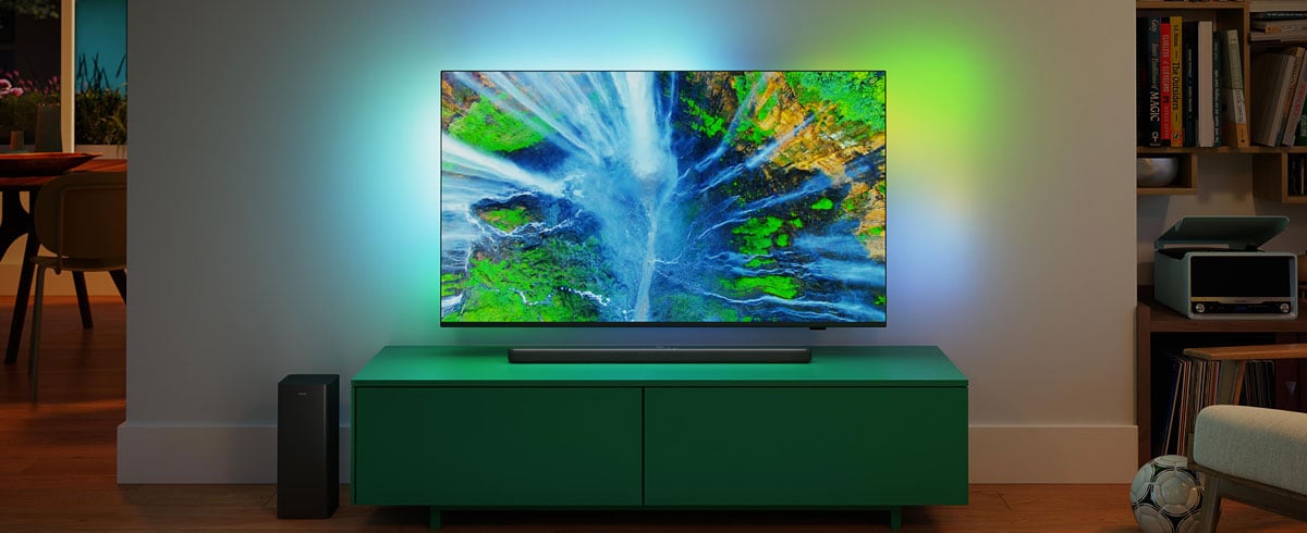 Barre de son Philips dans un salon
