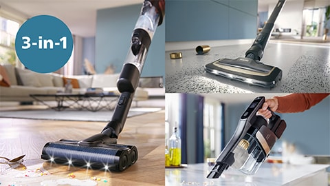 Le Philips AquaTrio sans fil Vacuum & Wash série 9000 nettoie votre maison