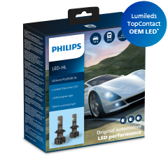 Ampoules H4 Bi LED Philips Ultinon Pro6001 +230% Homologuées en France