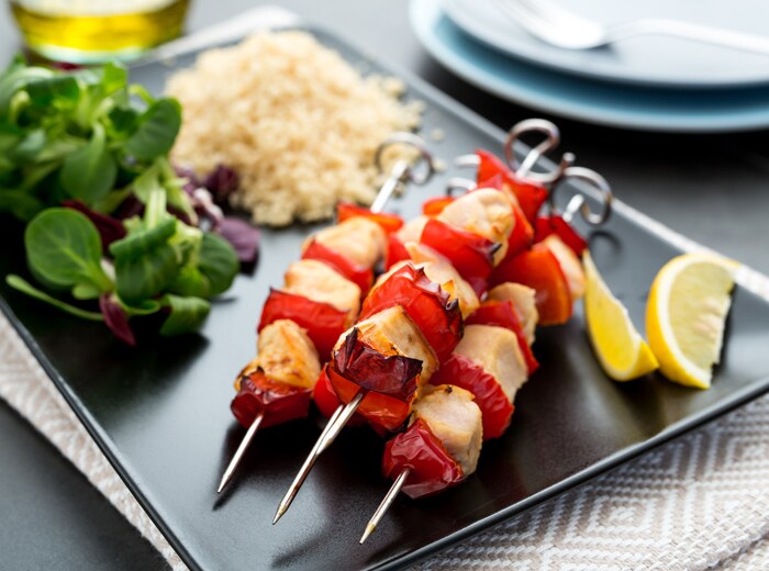 chicken-and-bell-pepper-kebab-with-couscous