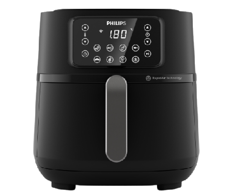 Philips Essential Airfryer L Avec Technologie Rapid Air, Air fryer 13 en 1,  Digitale, Application de Recette NutriU, 0,8 kg, 4,1 l, 1400 Watts, 4