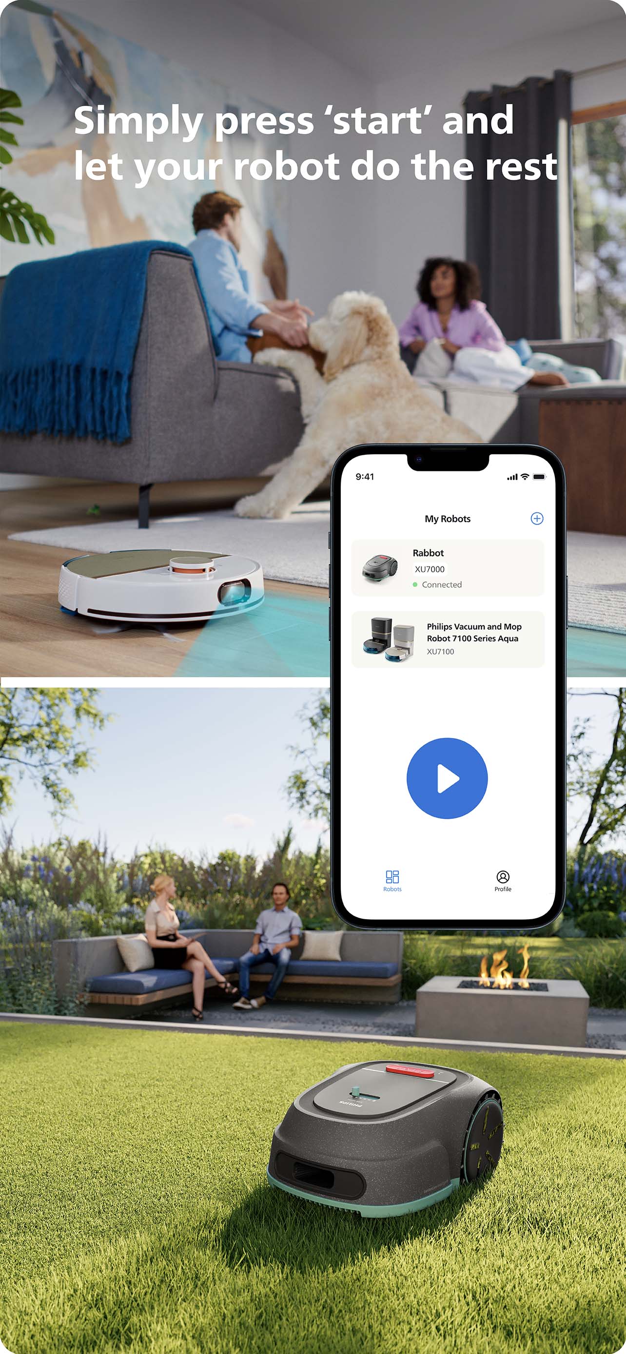 Commande à distance, application HomeRun
