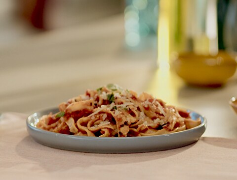 Tagliatelles aux pois chiches