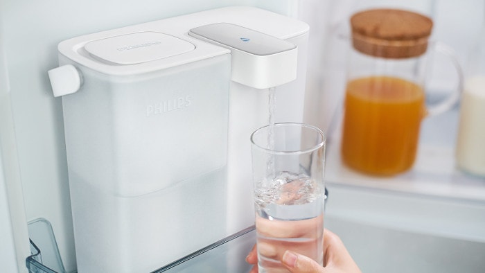 Philips Water Micro X-Clean Carafe filtrante Filtre à eau à charbon actif,  2,6 litres, minuterie électronique, blanc ❘ Bricoman