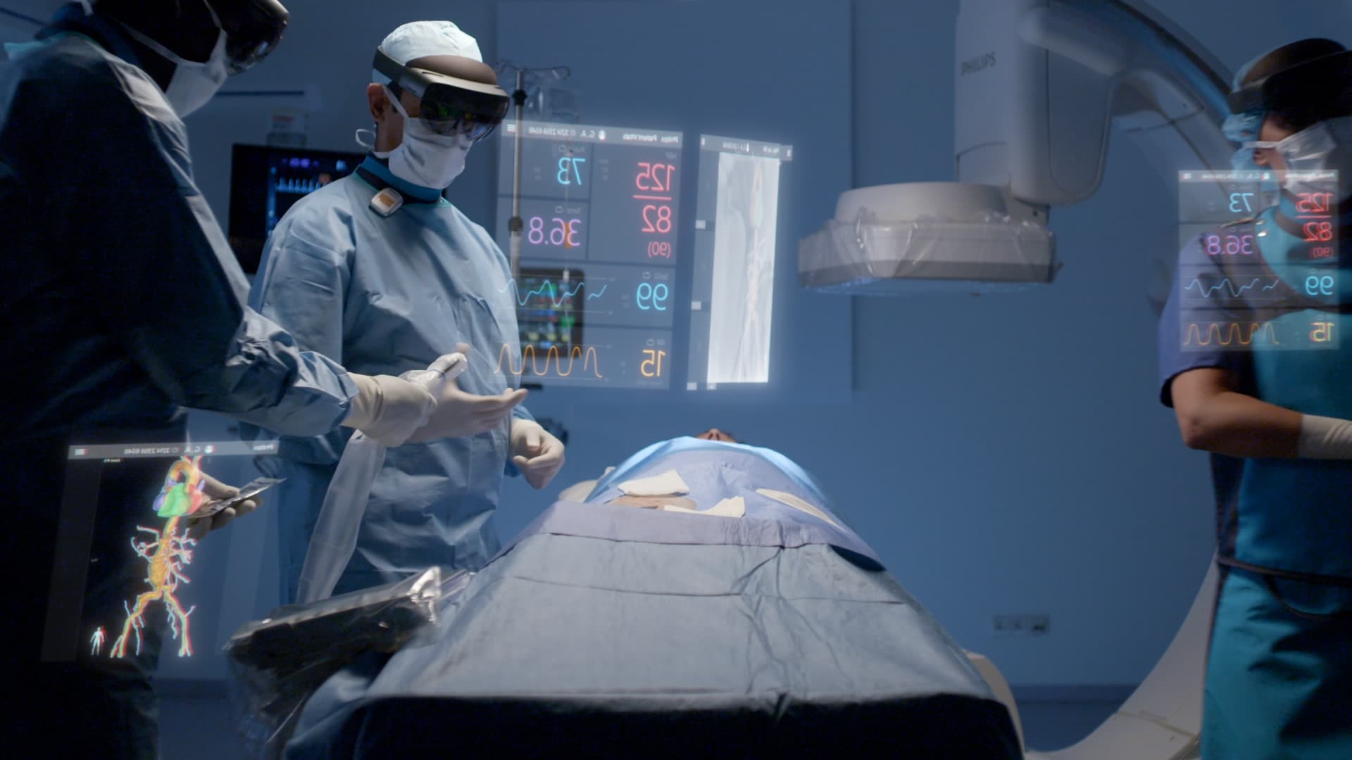 Le concept unique de réalité augmentée de Philips pour les thérapies mini-invasives guidées par l'image développé avec Microsoft